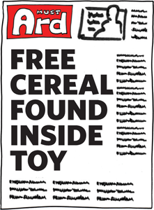 Free cereal found inside toy