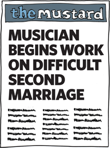 Musician begins work on difficult second marriage