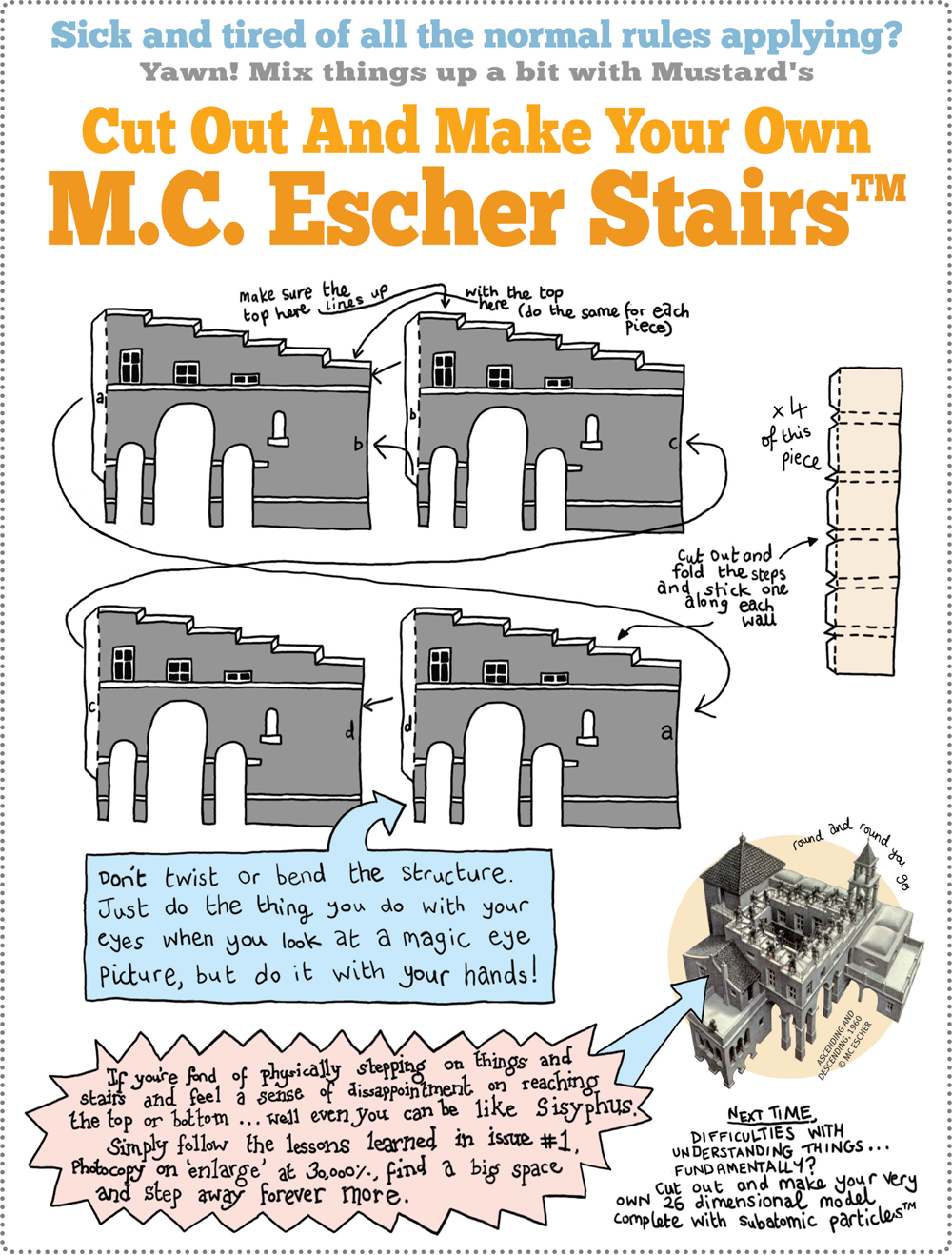 Cut Out and Make MC Escher Stairs