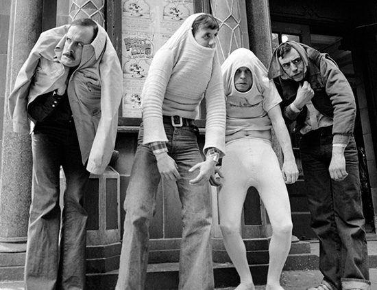 Monty Python members John Cleese, Michael Palin, Terry Gilliam and Terry Jones