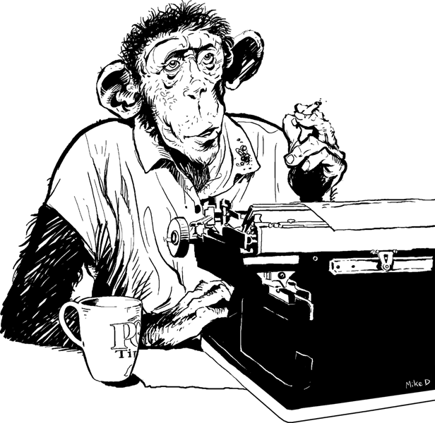 Monkey at Typewriter