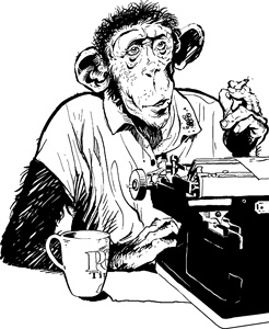 Monkey at Typewriter