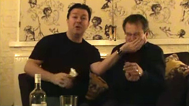 Ricky Gervais annoys Robin Ince